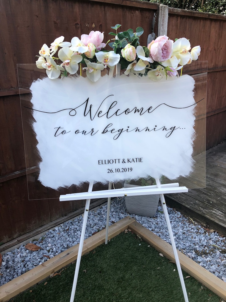 Perspex Wedding Sign / Glass Wedding Sign / Acrylic Etsy