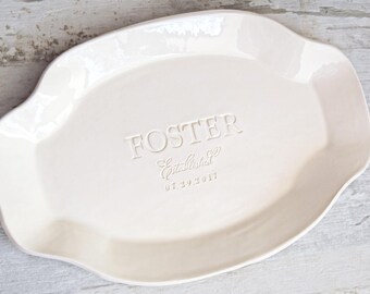 ceramic platter personalize serving