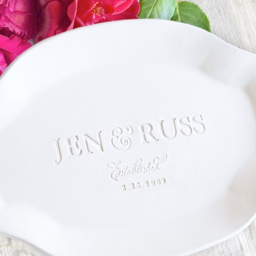 Serving Platter Personalized Platter Ceramic Dinnerware Etsy