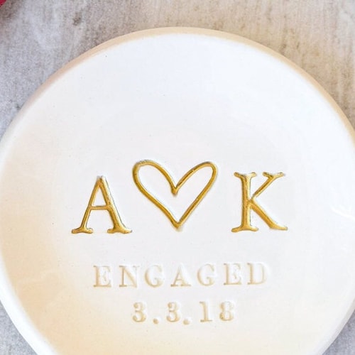 Custom Wedding Ring Holder Personalized Ring Dish Engagement Etsy