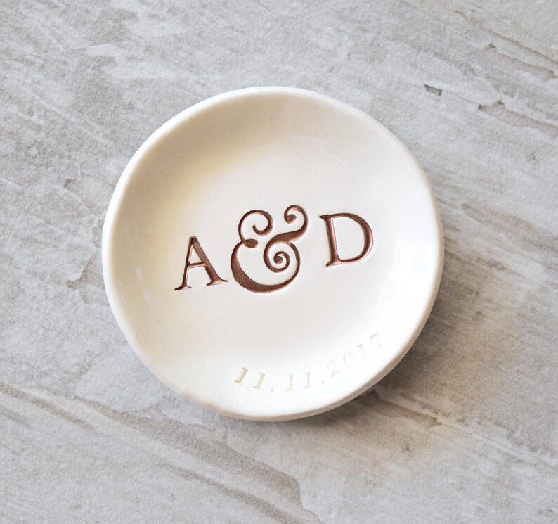 Personalized Wedding Ring Holder Engagement Ring Dish Custom Etsy