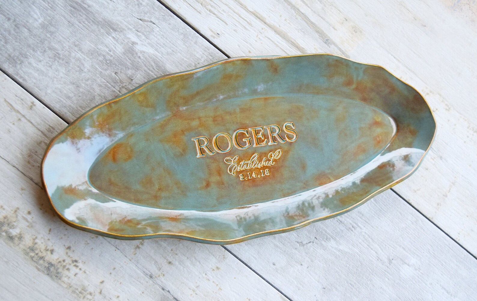 Personalized Pottery Serving Platter Custom Dinnerware Etsy