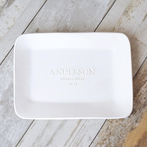 Custom Pottery Platter Dinnerware, Personalized Family Weddings Party Celebration Events Serving Trays, Handmade Ceramics
