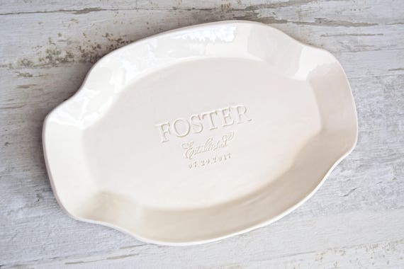 personalize platter ceramic serving