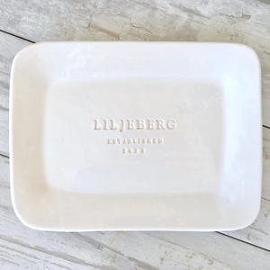 Personalized Ceramic Platters Custom Names Dinnerware Trays, Weddings Reception Display, Event Memorial, Handmade Pottery