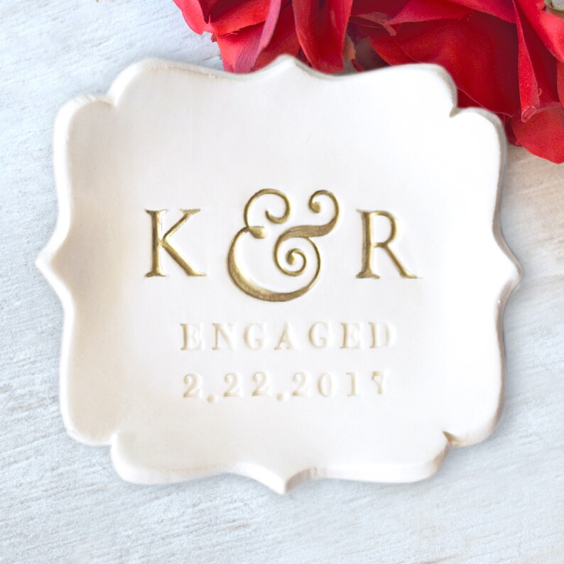 Ring Holder ENGAGEMENT RING DISH Personalized Engaged Gift Etsy