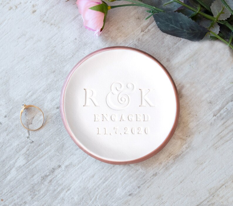 Custom Engagement Ring Dish Personalized Gift for Engaged Etsy