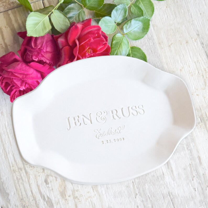Personalized Serving Platter Custom Name Wedding Platter Etsy