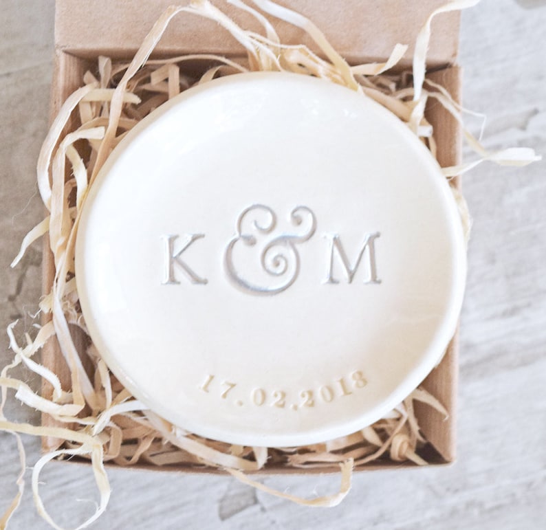 Personalized Wedding Ring Holder Engagement Ring Dish Custom Etsy