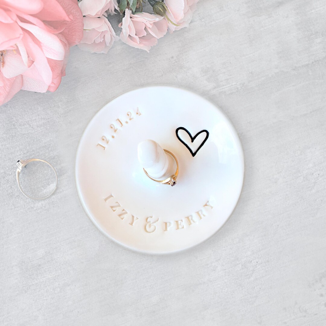 thumbnail image 2 of Personalized Pottery Ring Dish 2 of 9