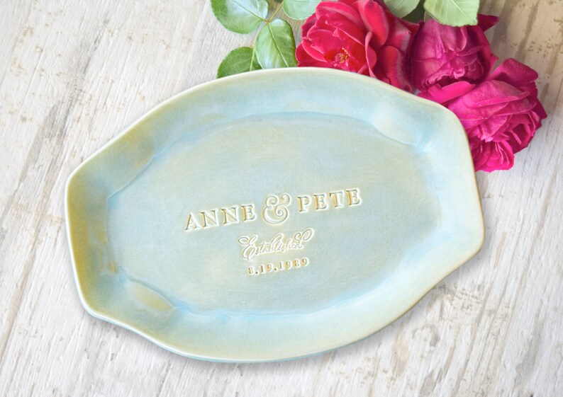Personalized Pottery Serving Platter Custom Dinnerware Etsy