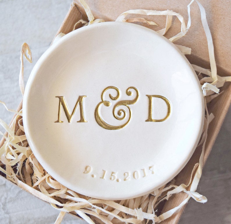 Personalized Wedding Ring Holder Engagement Ring Dish Custom Etsy