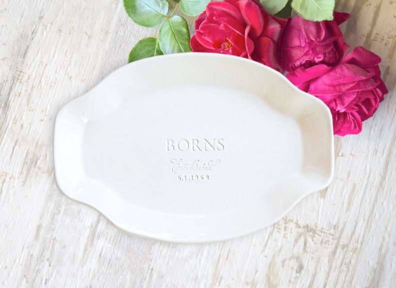 Personalized Pottery Serving Platter Custom Dinnerware Etsy