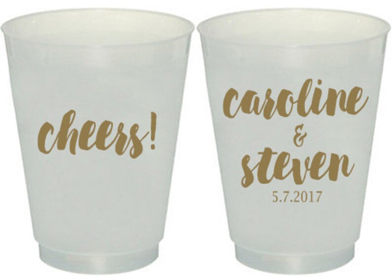 16 Oz. Personalized Frosted Cups Etsy