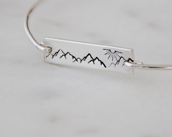 Mountain Bangle - Sterling Jewelry