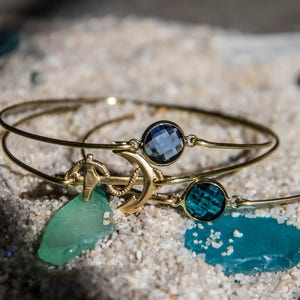 Nautical Jewelry/Sailing Bracelet Set/Sailing Gift/Sailor Bracelets/Gift for Navy Mom/Navy Wife/Navy Girlfriend/Nautical Bracelet Set/Beach image 5