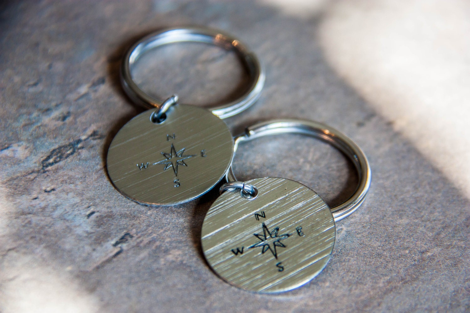 Compass Keychain Nautical Keychain Compass Keyring Bag Etsy