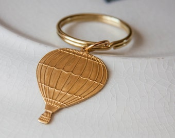 Brass Balloon Keychain/Steampunk Keychain/VintageKeyring/Bag accessory/Travel & Adventure/Gift for him/Gift for her