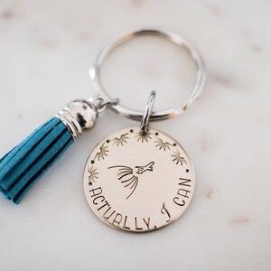Positive Affirmation key ring/Hand Stamped Keychain/Adventure Keychain/ True North KeyChain/Gift for him/Gift for her/plane keychain