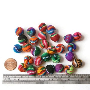 Fabric Beads, Bohemian Jewelry, Lot of 20 image 2