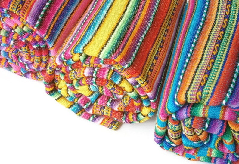 Striped Serape Cloth Bohemian Style Tribal Colorful Fabric Half Yard0.45 M Tissu Boho