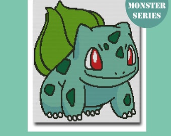 Bulbasaur Blanket Crochet Graph Graphghan Pattern WITH WRITTEN INSTRUCTIONS