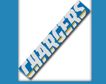 Chargers Crochet Graph Graphghan Pattern WITH WRITTEN INSTRUCTIONS