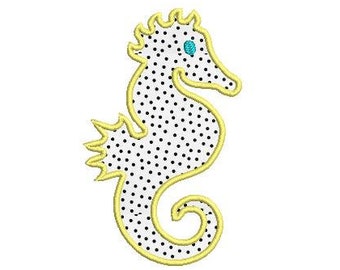 INSTANT DOWNLOAD. Seahorse fill applique embroidery design. Sea creature. animal. Sea. Ocean. Nautical. Digitizing.  Digital file.