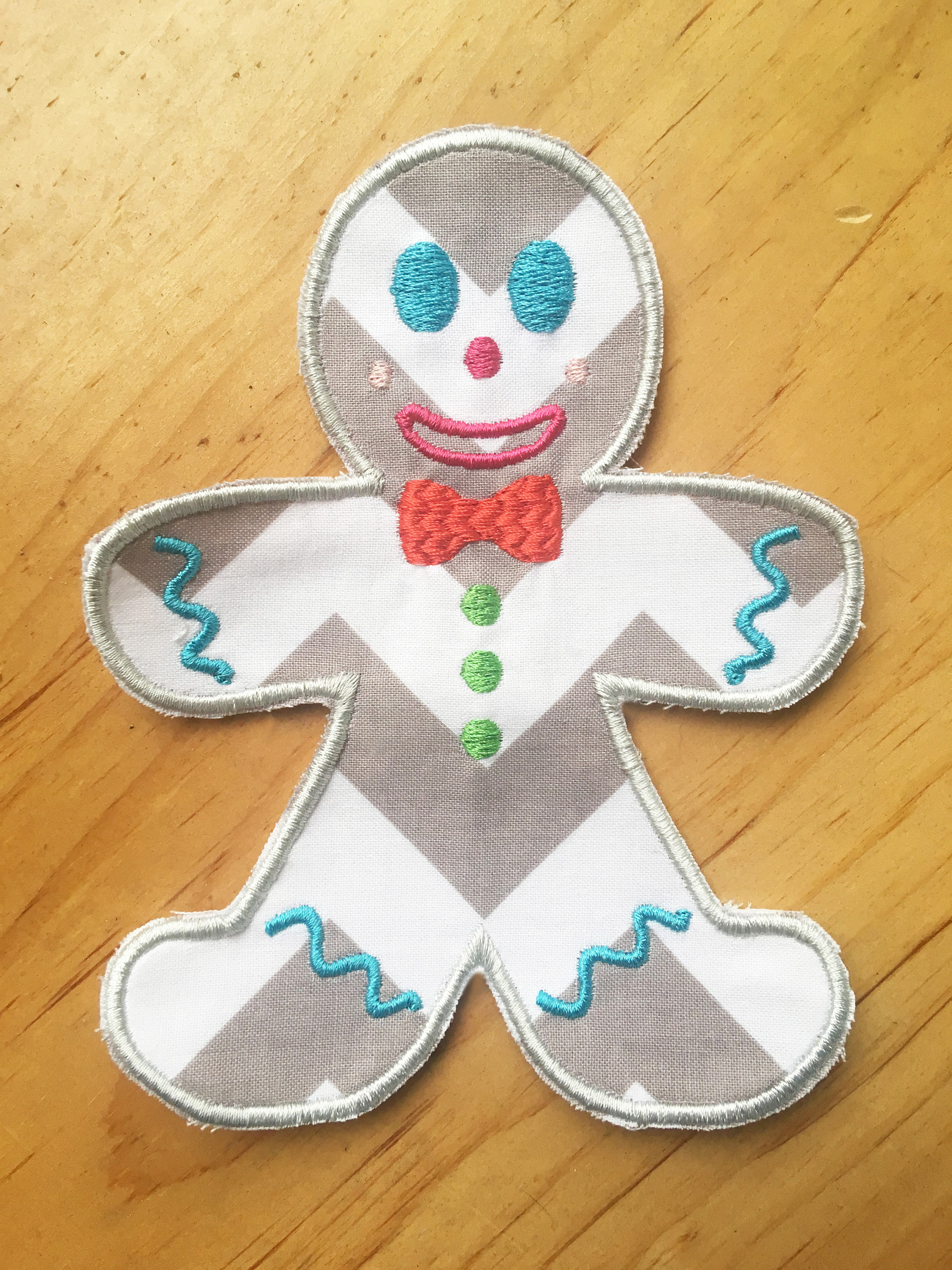 INSTANT DOWNLOAD. Gingerbread Man Applique Embroidery Design. Christmas ...