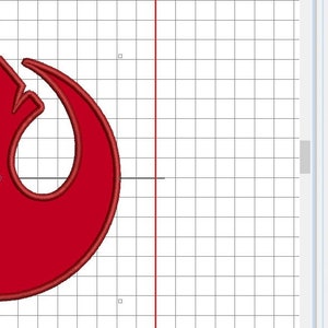 INSTANT DOWNLOAD. Rebel alliance crest. Star wars. May the 4th. applique fill embroidery design pattern. 2 for 1. Digital file. Resistance. image 4