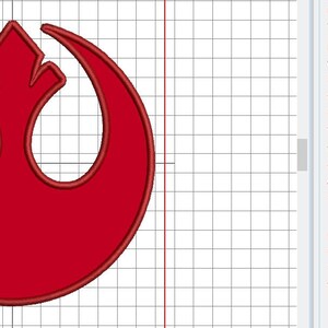 INSTANT DOWNLOAD. Rebel alliance crest. Star wars. May the 4th. applique fill embroidery design pattern. 2 for 1. Digital file. Resistance. image 5