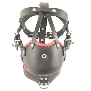 M1  Female Leather Padded Head Harness Fetish
