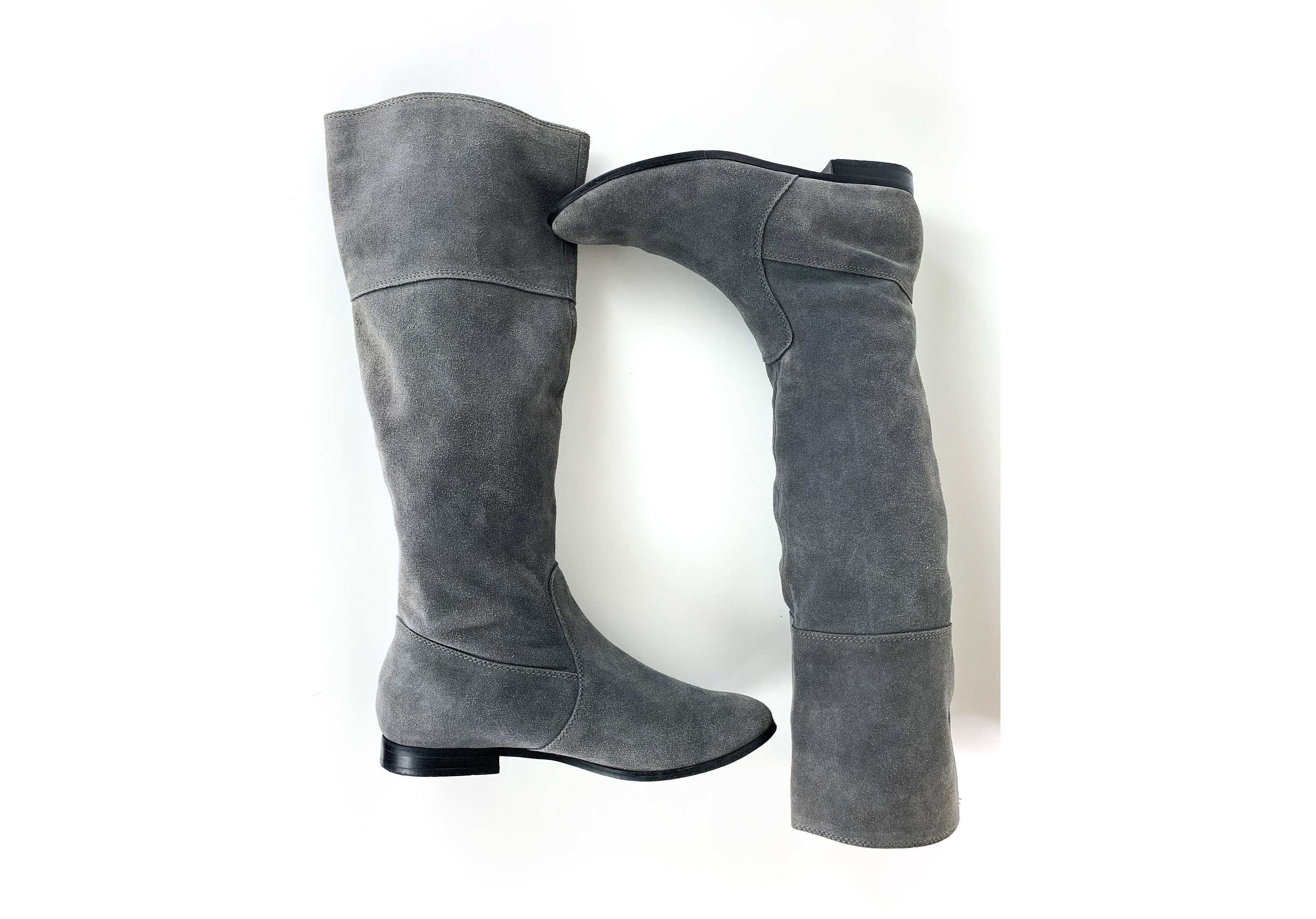 womens flat boots size 9