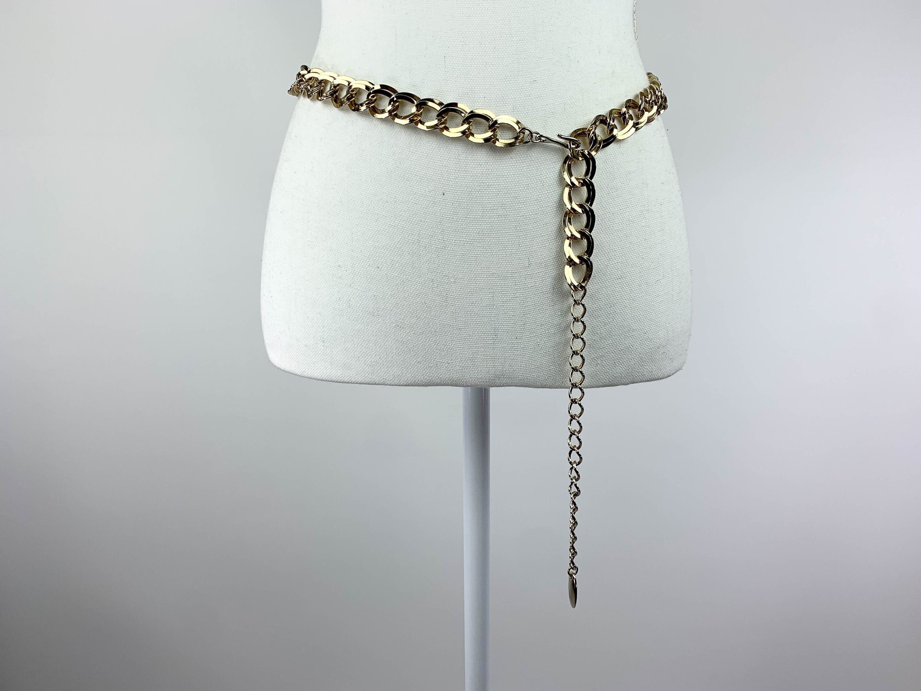 Vintage 3 Strand Curb Chain Waist Belt 80s 90s Elegant Stunning ST. JOHN Vintage 1980 main image 4