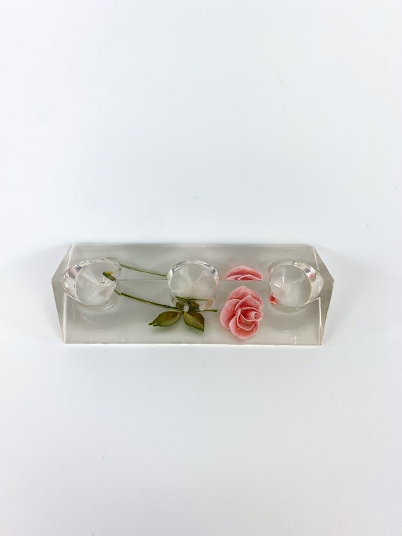 Vintage Reverse Carved Lucite Lipstick Holder, Vi… - image 4