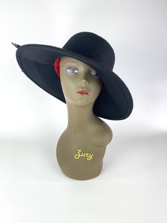 Vintage 1960s Mr. John Soleil Wool Hat, 60s Women… - image 1