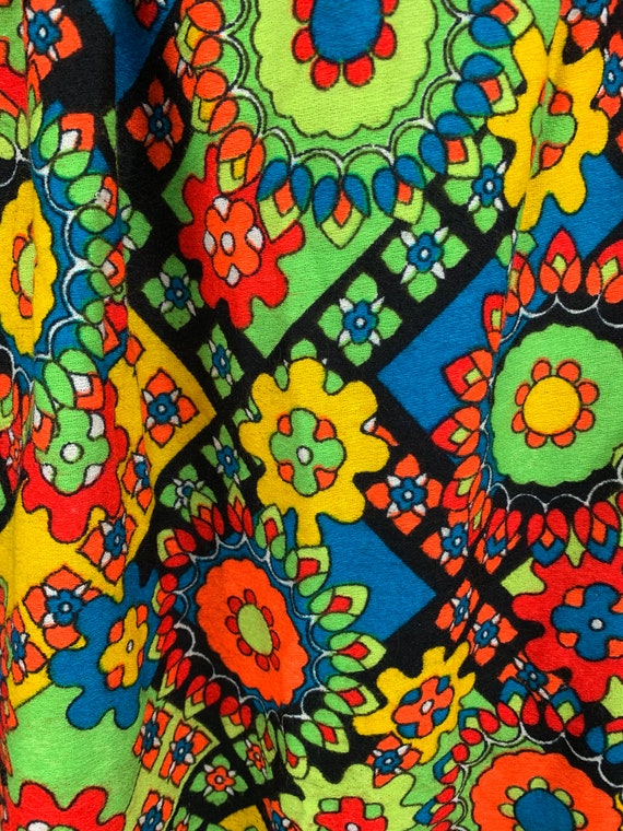 1960s Psychedelic Print Maxi Skirt, 60s Psychedel… - image 4