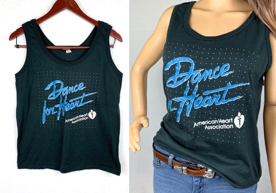80s Dance for Heart Tank Top, 80s Women's Graphic
