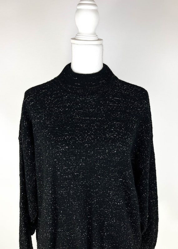 Vintage 1990s Arielle Black Sparkly Acrylic Sweat… - image 3