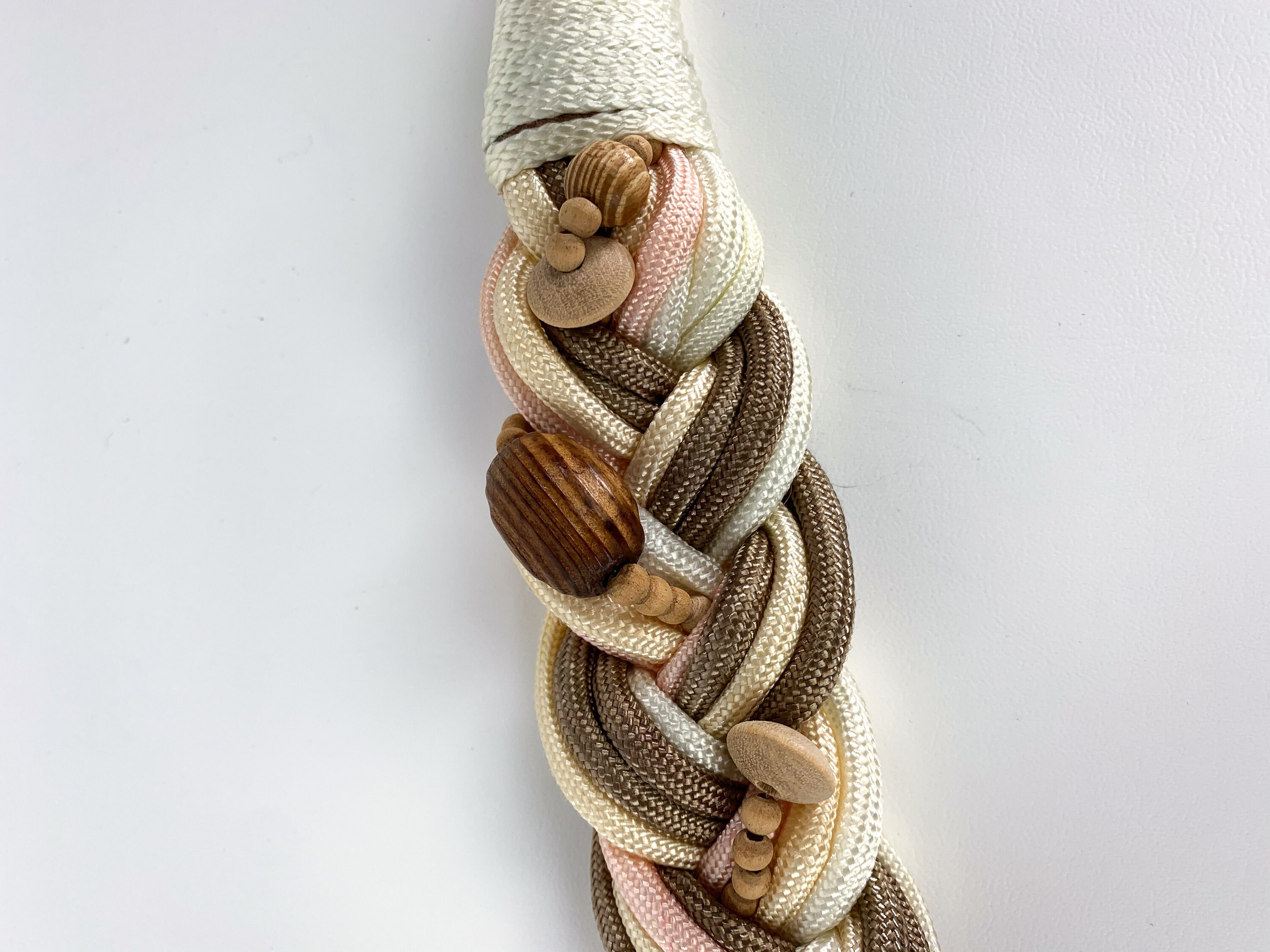 80s Pastel Braided Cord Belt 32 Inches, 80s Braided Rope  display picture 3