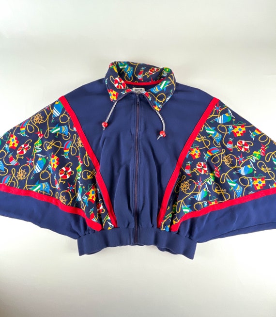 Vintage 1980s Line-Up for Sport Batwing Zippered … - image 2