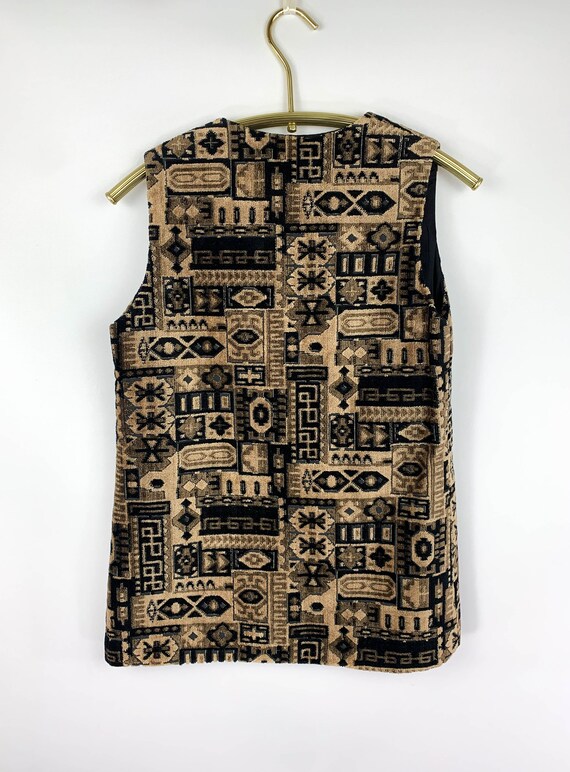 1960s Saks Fifth Avenue Kilim Rug Vest Size Small… - image 7