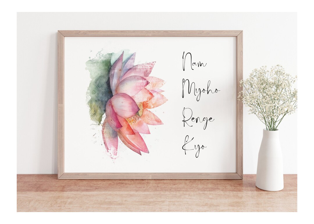 Nam Myoho Renge Kyo Print, Buddha Inspiration, Nichiren Print, Buddhism ...