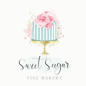 Custom Premade Logo, Bakery Logo, Cake Logo, Pastry Chef Logo, Business Logo, Digital Download, Website logo, Bakery Blog, Bestseller