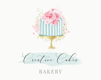 Premade Logo Logo Design Watermark Design Bakery Gold Cake Etsy