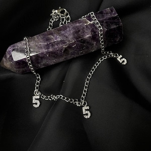 sparkle angel number choker necklace | good vibes spiritual positivity jewelry