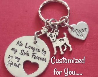 Pet Memorial Keychain, Personalized Pet Remembrance Gift, Loss of Dog, dog mom, Pet loss Gift, Hand Stamped, Engraved, Shih Tzu, Pug, Westie