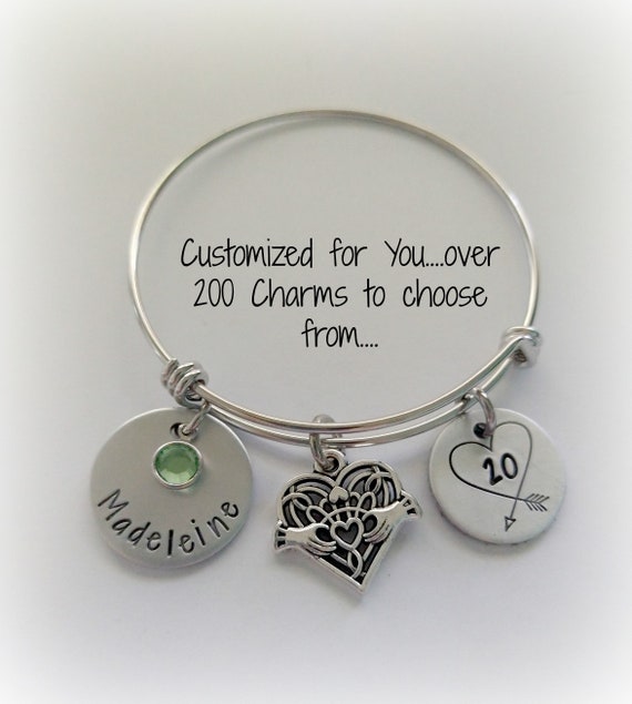 Gnoce Specially Customized 20th Birthday Stone Sterling Silver Heart Charm  Beads - Gnoce.com