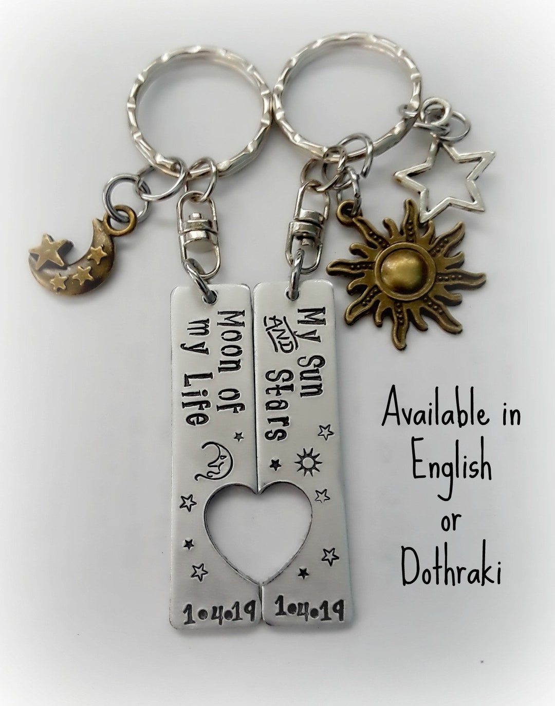 Personalized Game of Thrones Gift, Hand Stamped My Sun and Stars, Moon
