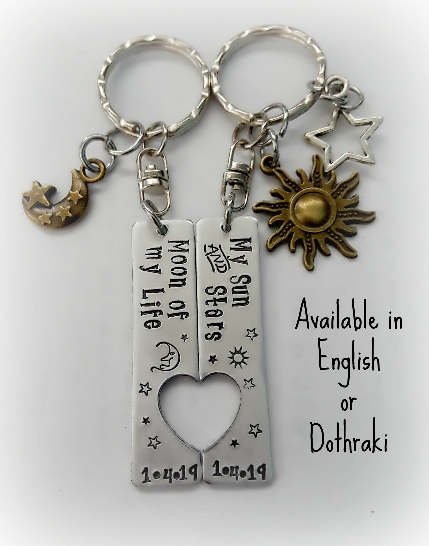 sun moon moon and star keychain